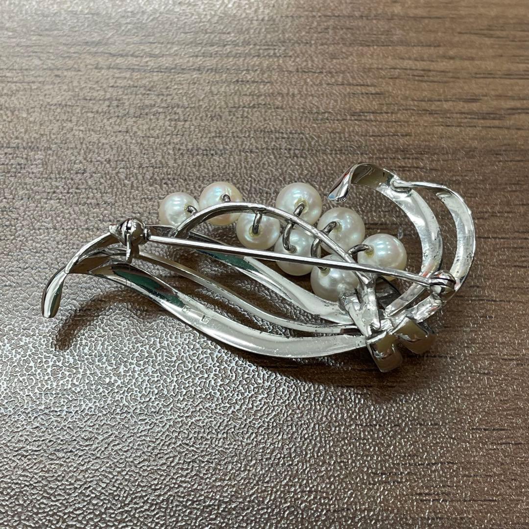 ミキモト MIKIMOTO パールブローチ SILVER