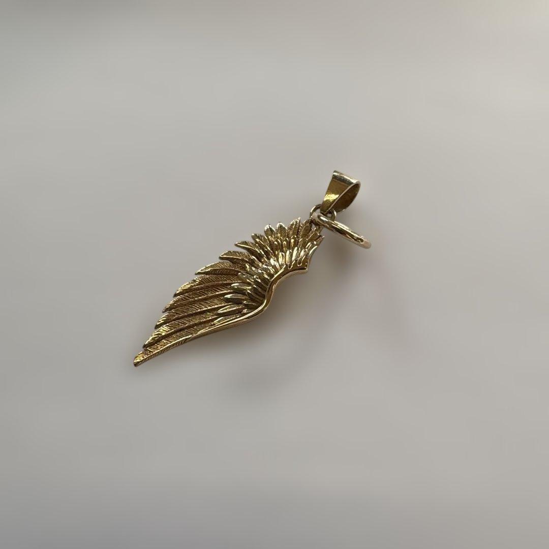 AVALANCHE 10K イエローゴールド ペンダント Mサイズ 羽 フェザー
