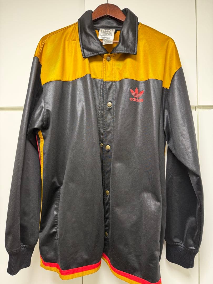 希少　adidas トリコロールジャケット L 黒/金