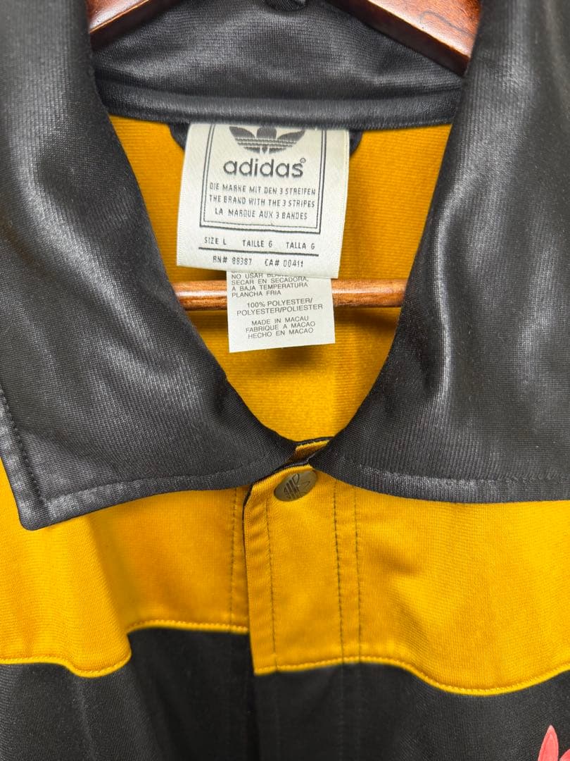 希少　adidas トリコロールジャケット L 黒/金