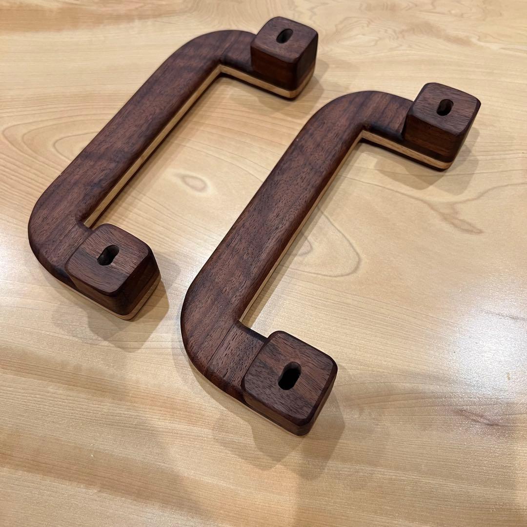 木製アシストグリップ(ウォルナット&チェスナット) ハイエース　Aピラー用