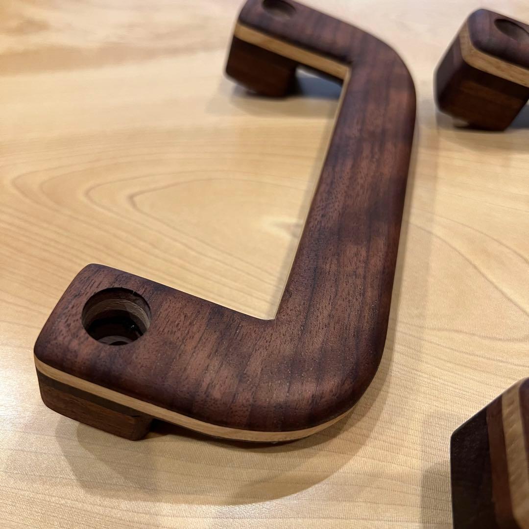 木製アシストグリップ(ウォルナット&チェスナット) ハイエース　Aピラー用