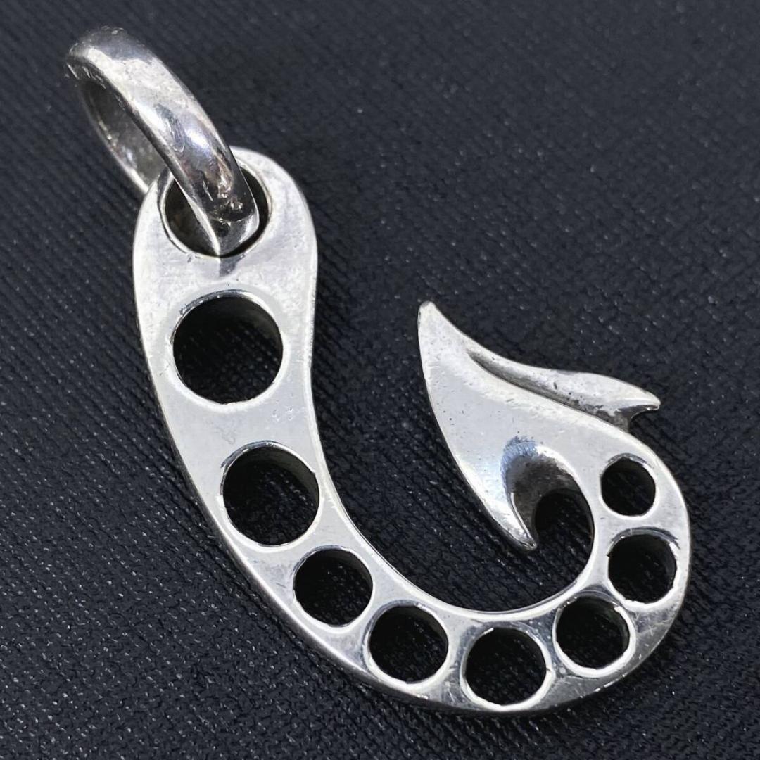 Bill Wall Leather シルバー ホール フィッシュフックペンダント