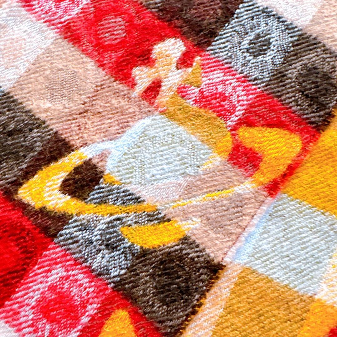 美品 ヴィヴィアンウエストウッド マフラー ウール　オーブ チェック 日本製