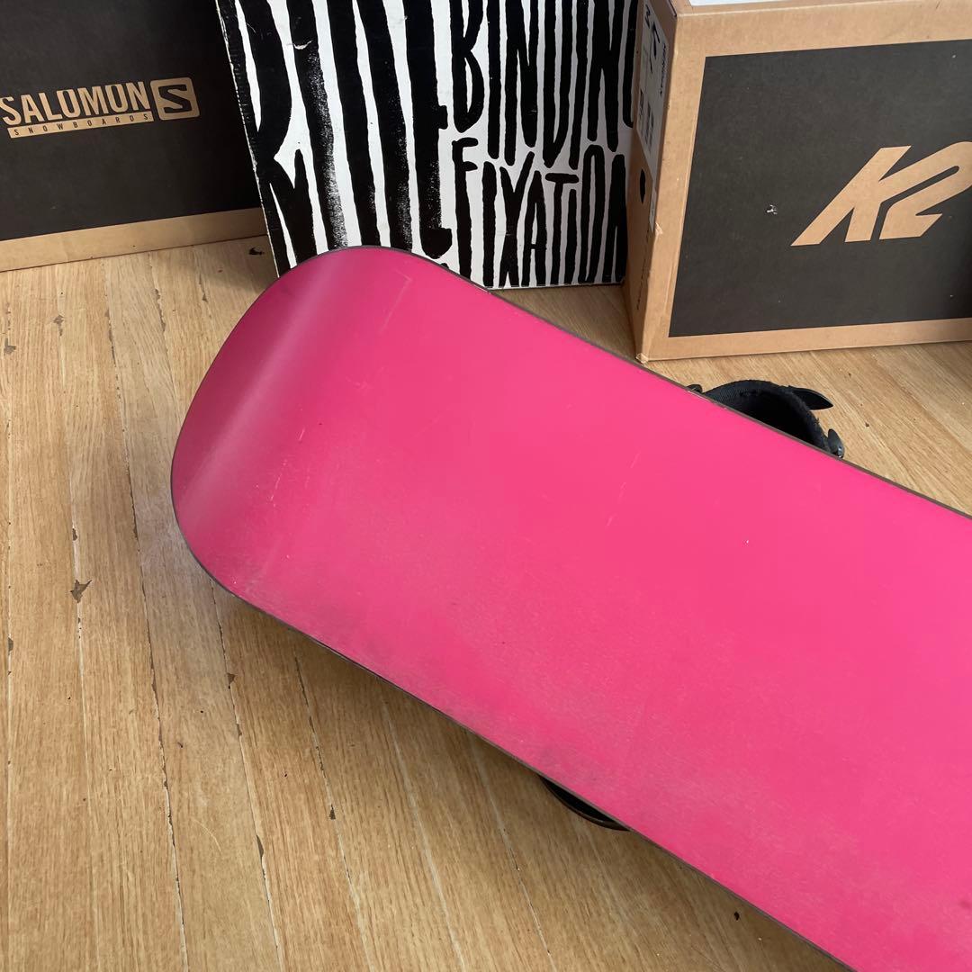 SWIVEL×NATURE　キッズスノーボードセット　バイン付4点セット