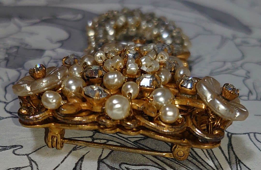 Miriam Haskell ミリアムハスケル パール ビーズ ブローチ