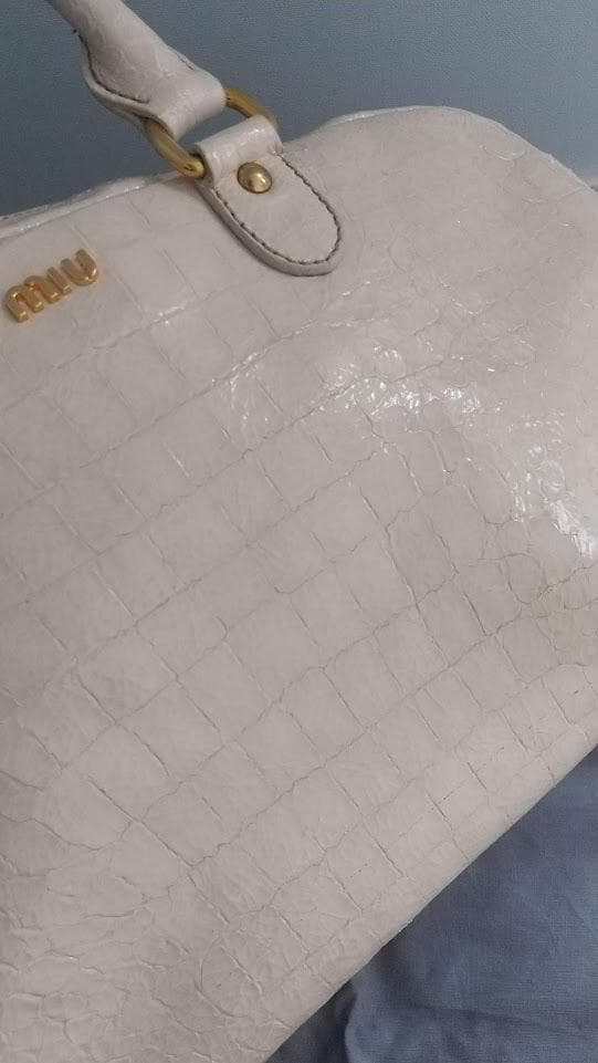 miumiuミュウミュウ*クロコ型押し 2way ハンドバッグ ショルダーバッグ