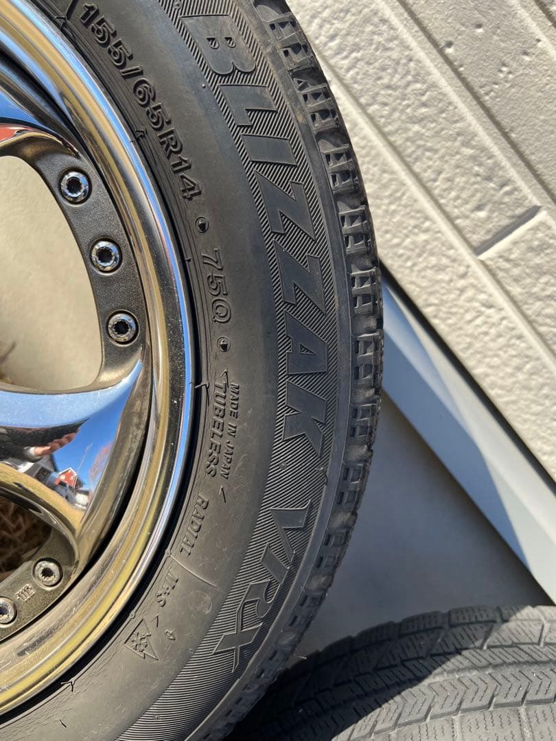 とかとかとーか　WORK VS-KF 14インチ クロームホイールセット