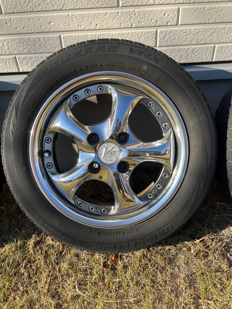 とかとかとーか　WORK VS-KF 14インチ クロームホイールセット