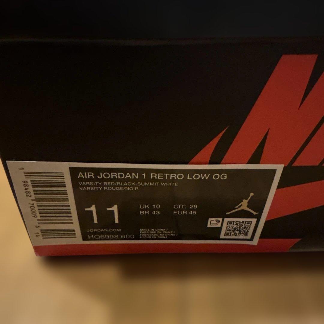 未使用　Nike Air Jordan1 Low Chicago