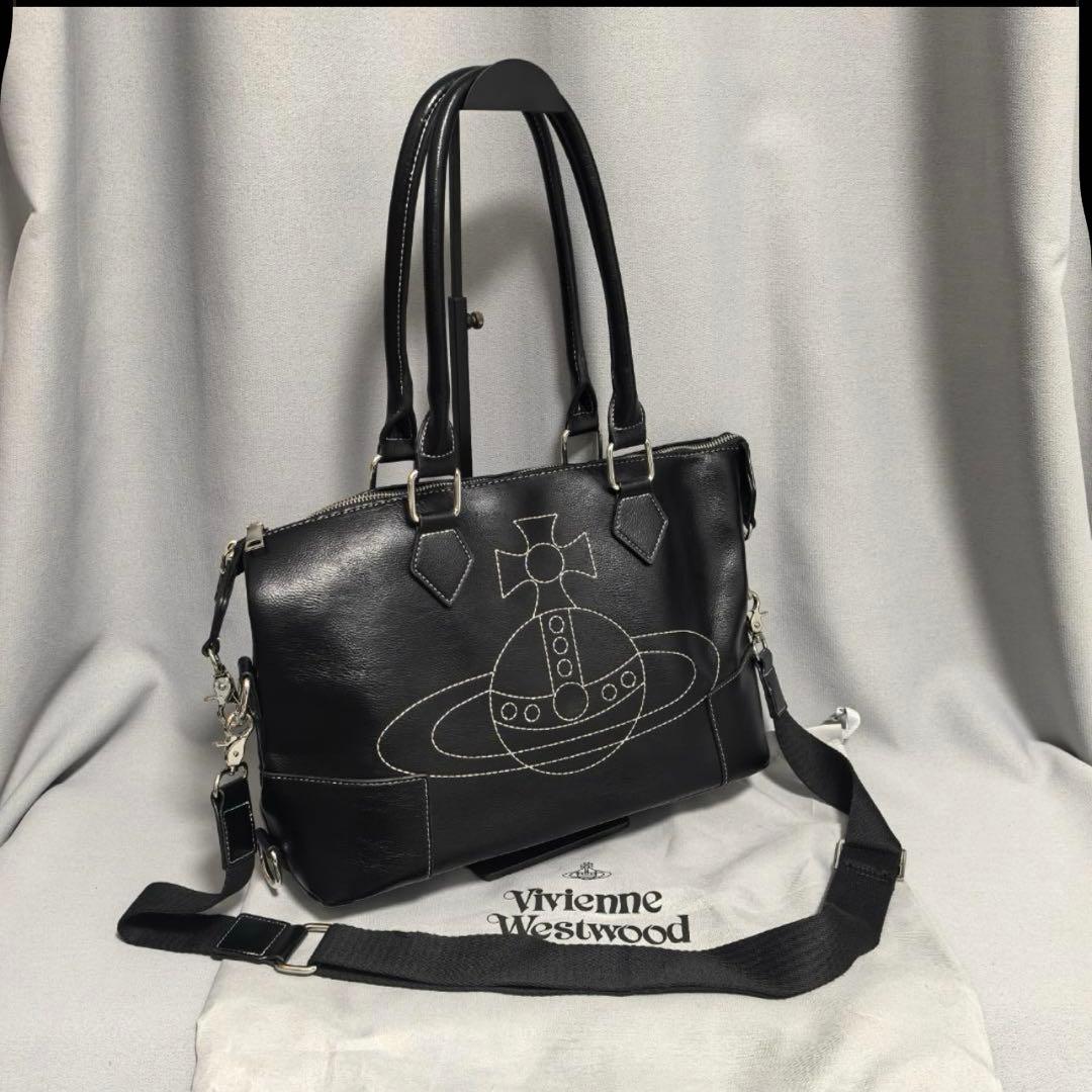 Vivienne Westwood ブラックボストンバッグ