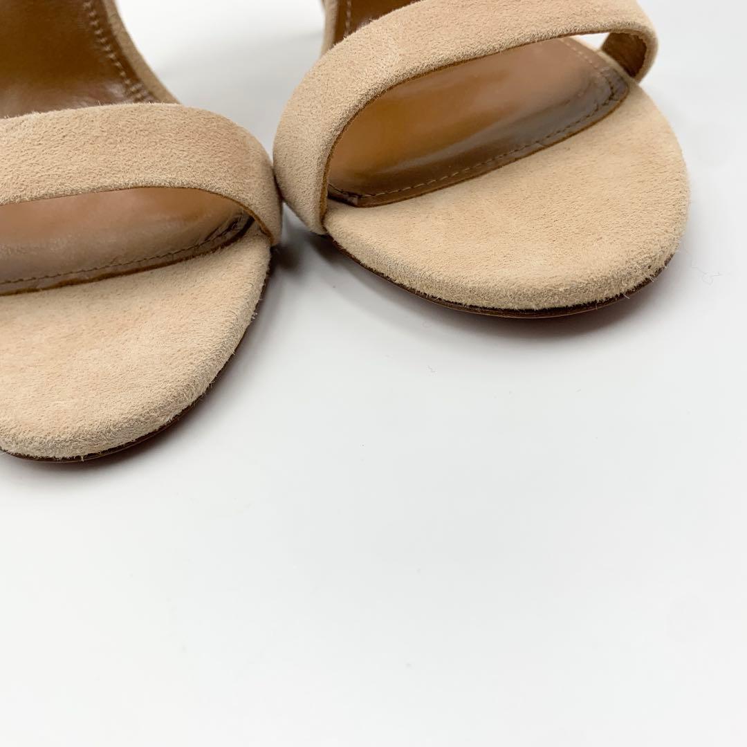 【未使用】 アクアズーラ サンダル ベージュ ゴールドストラップ 36サイズ