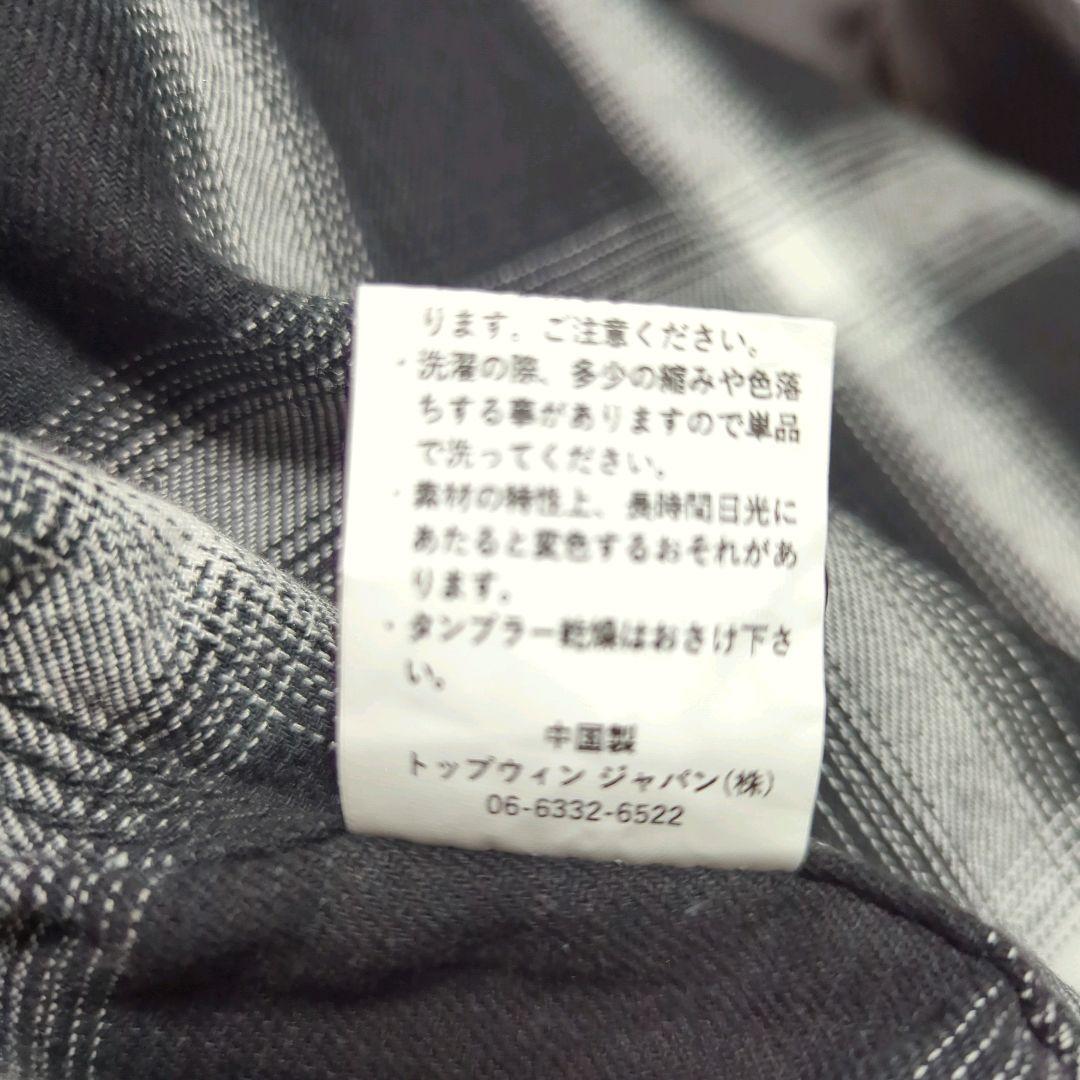 あ*ん様 ファイブブラザー　ライトネル　オンブレチェックシャツ　黒白