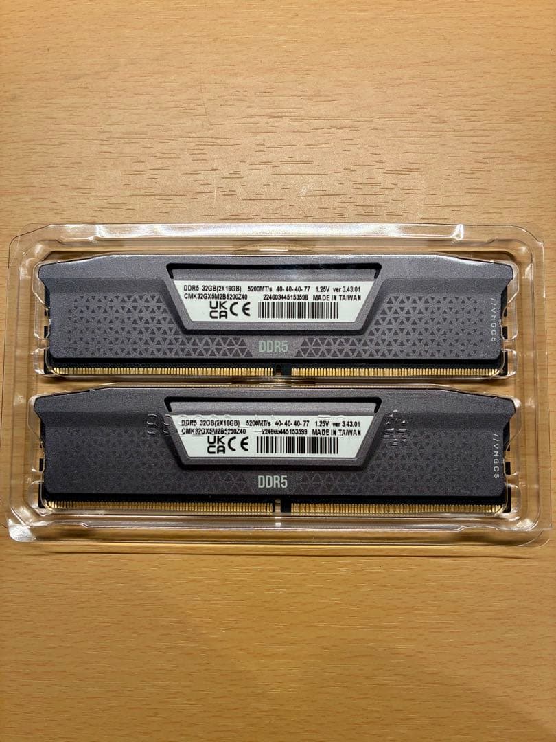 メモリー Corsair Vengeance DDR5 32GB 5200MHz