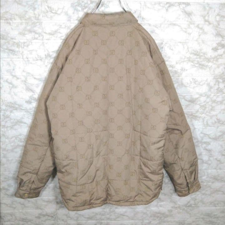 【STUSSY】90s'紺タグ モノグラムデザイン 中綿　ジャケット