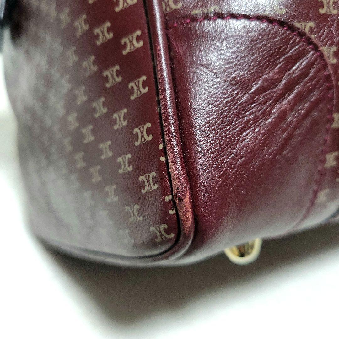 CELINE　ボストンバッグ 旅行 マカダム柄 総柄 レザー ディフュージョン