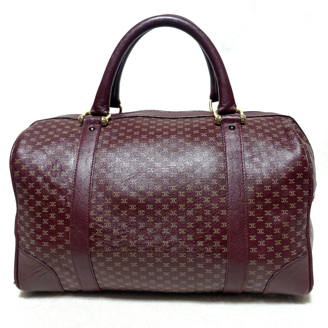 CELINE　ボストンバッグ 旅行 マカダム柄 総柄 レザー ディフュージョン