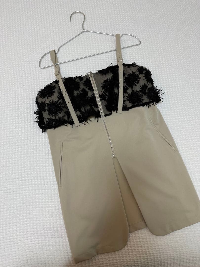 sahara Fluffy Layered Zip Top ベージュ