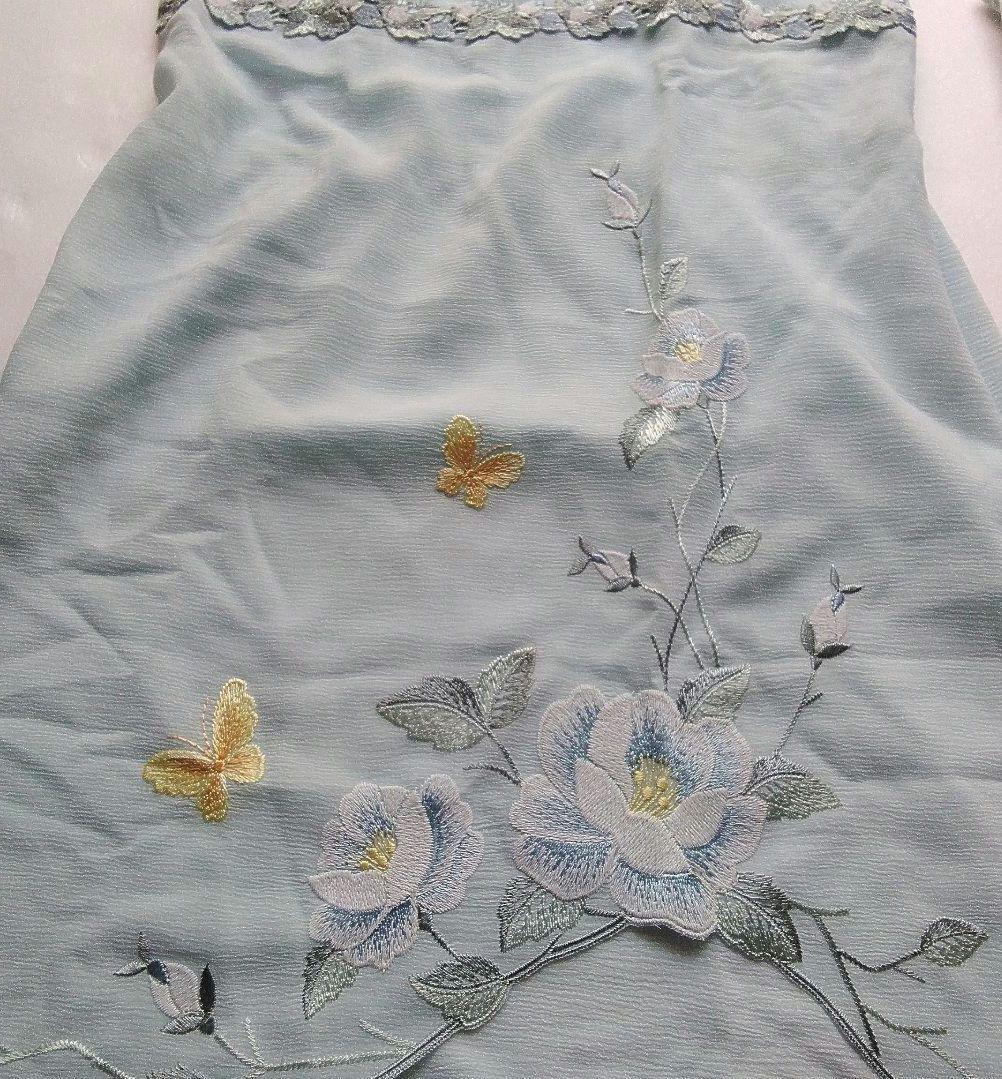 パルファージュ「花と蝶」ブラジャー・ショーツ・スリップ 3点セット