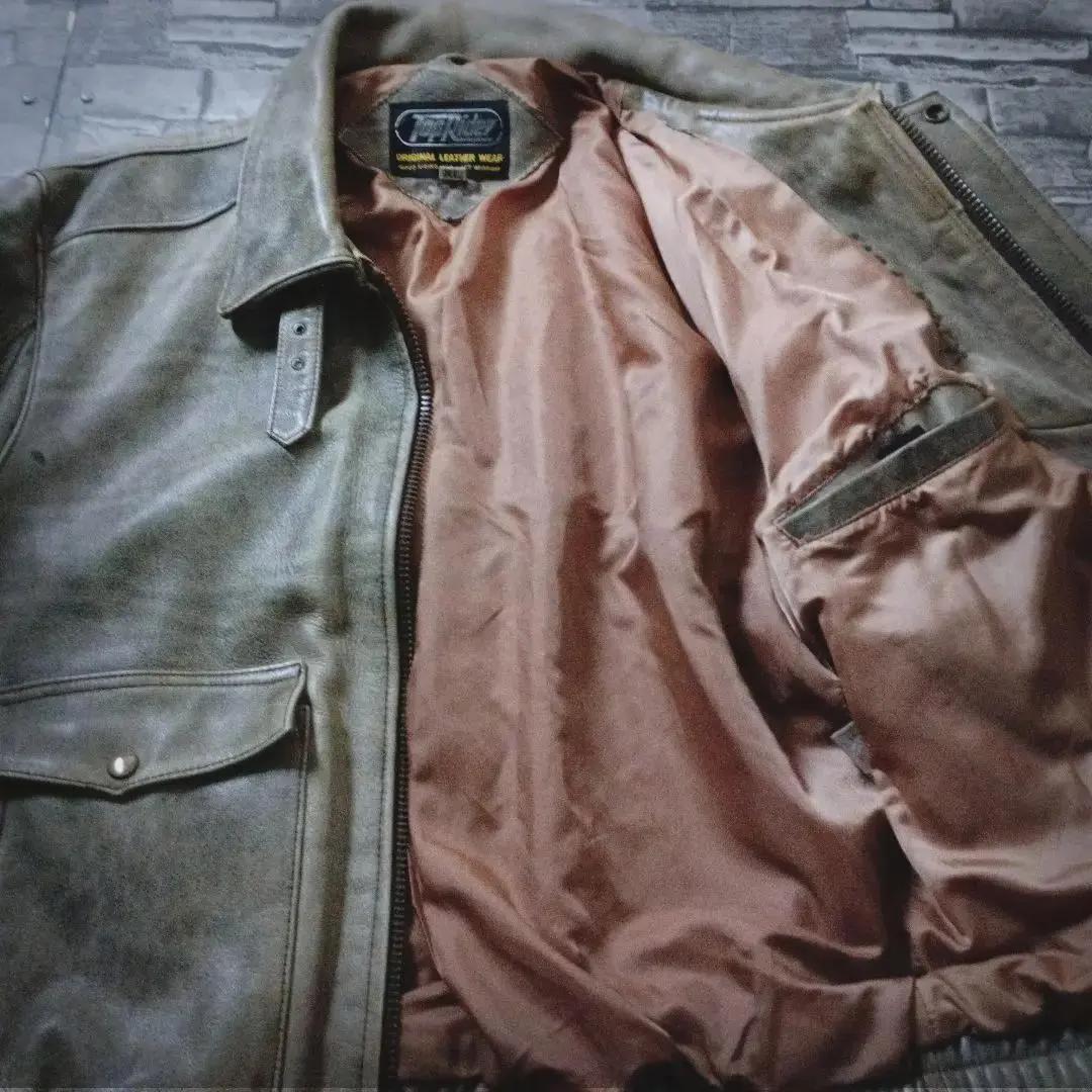 ビンテージ☆TOP RIDER レザージャケット 革ジャン A2タイプ ゆったり