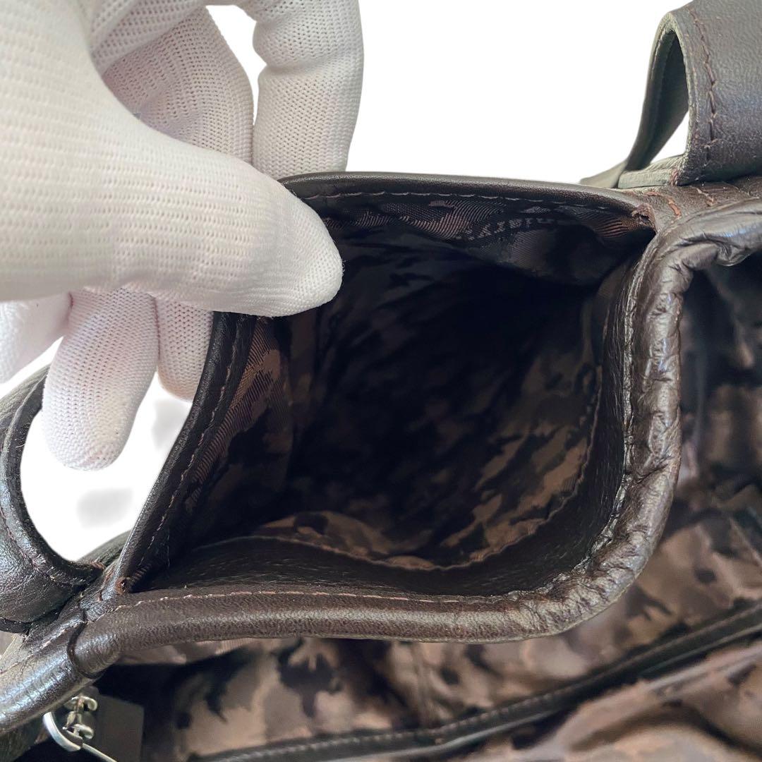 aniary アニアリ【美品】オールレザー トートバッグ ダークブラウン