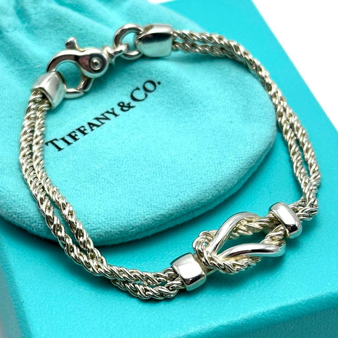 Tiffany ダブルロープ　センターノット　ブレスレット　シルバー　Ag925