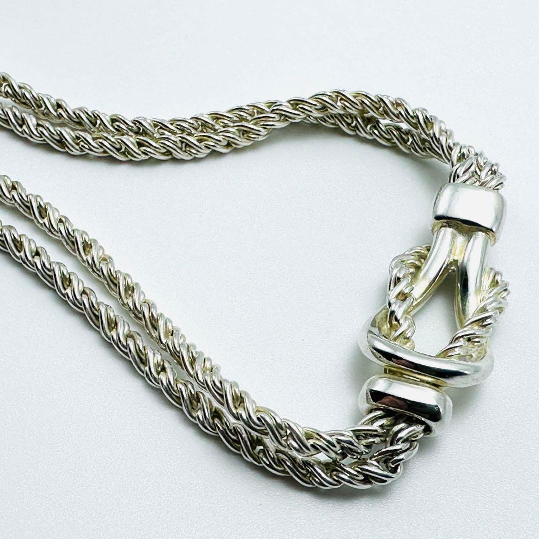 Tiffany ダブルロープ　センターノット　ブレスレット　シルバー　Ag925