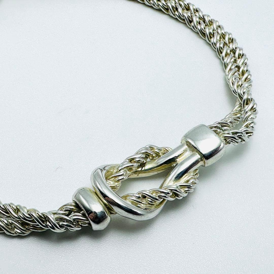 Tiffany ダブルロープ　センターノット　ブレスレット　シルバー　Ag925