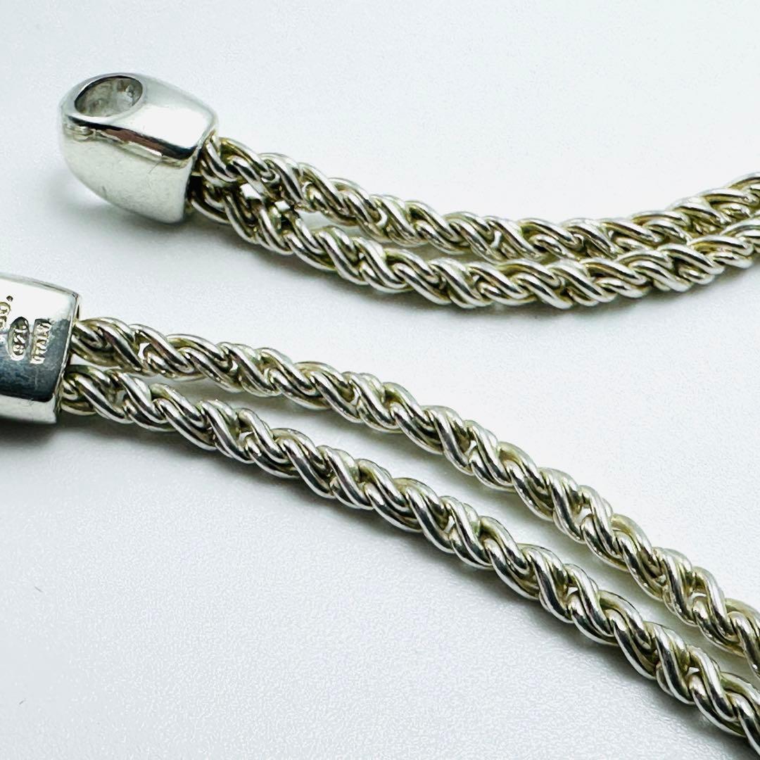 Tiffany ダブルロープ　センターノット　ブレスレット　シルバー　Ag925