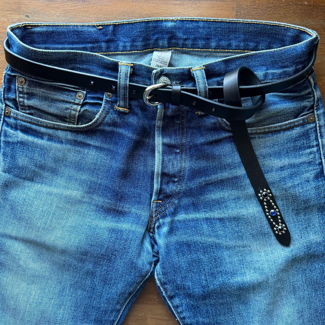 スタッズナローベルトBLUE EYE 18mm