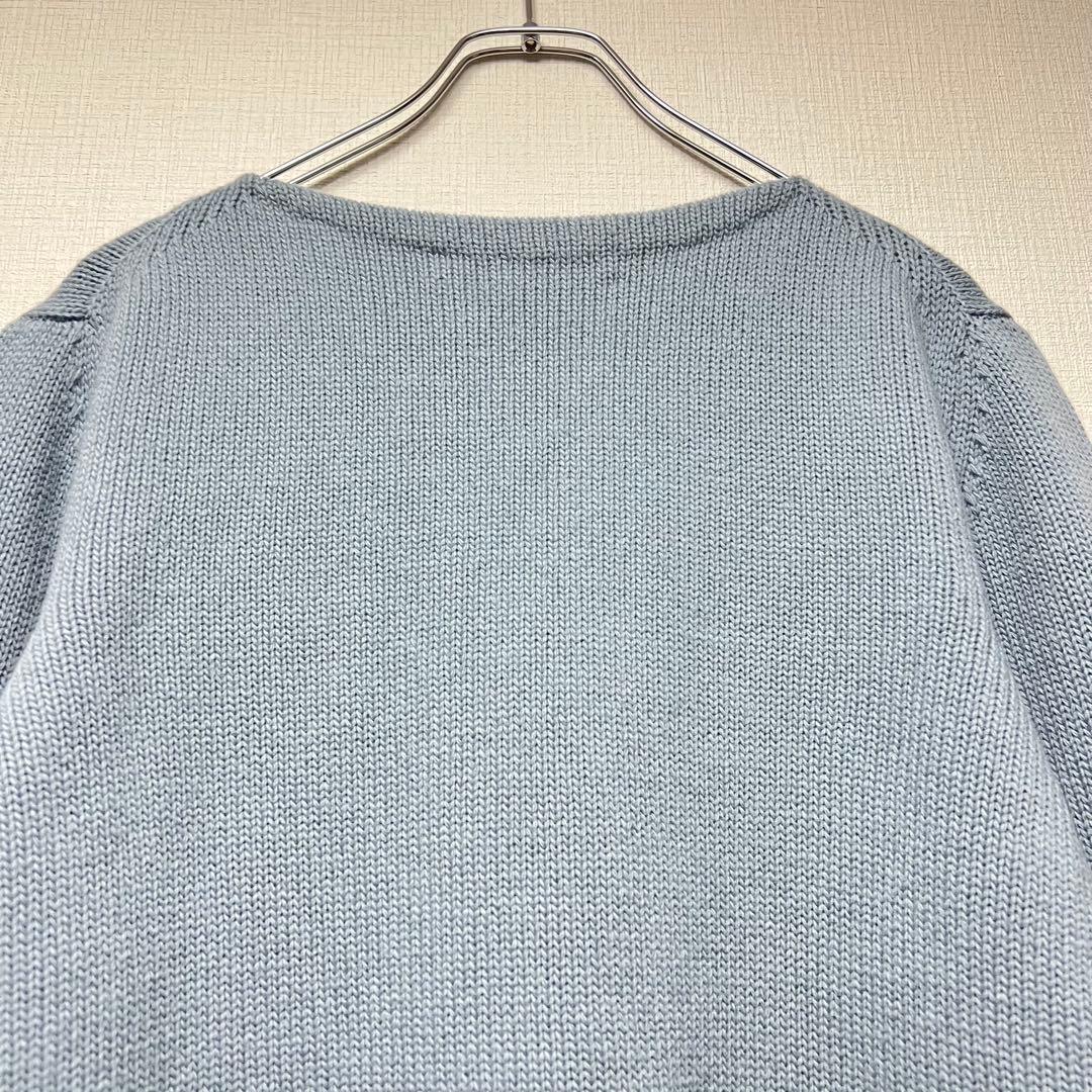 MARNI マルニ Mロゴ プルオーバーニット セーター ローゲージ 青系 38