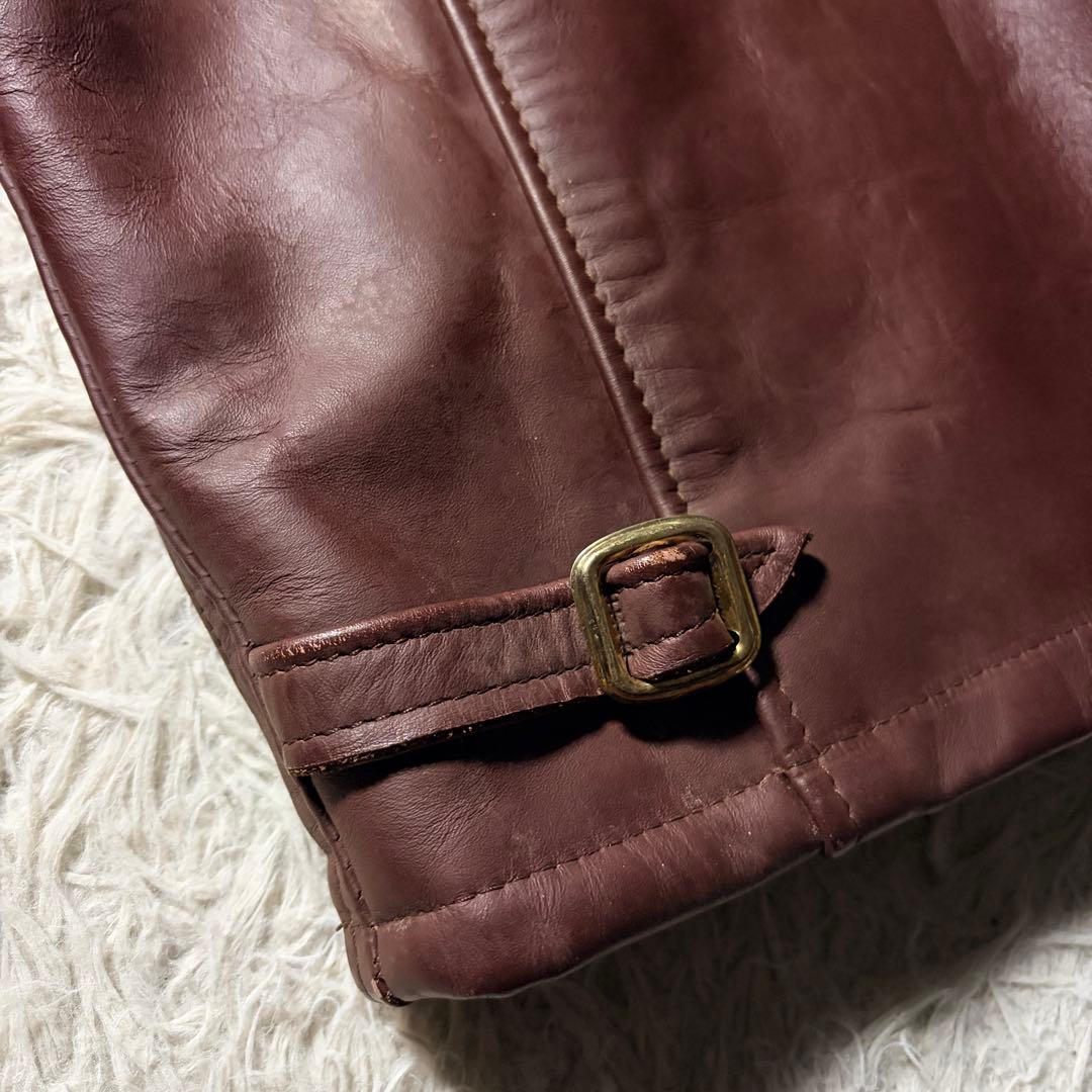 美品/希少✨schott ライダースジャケット　シングル　658 ボルドー 40