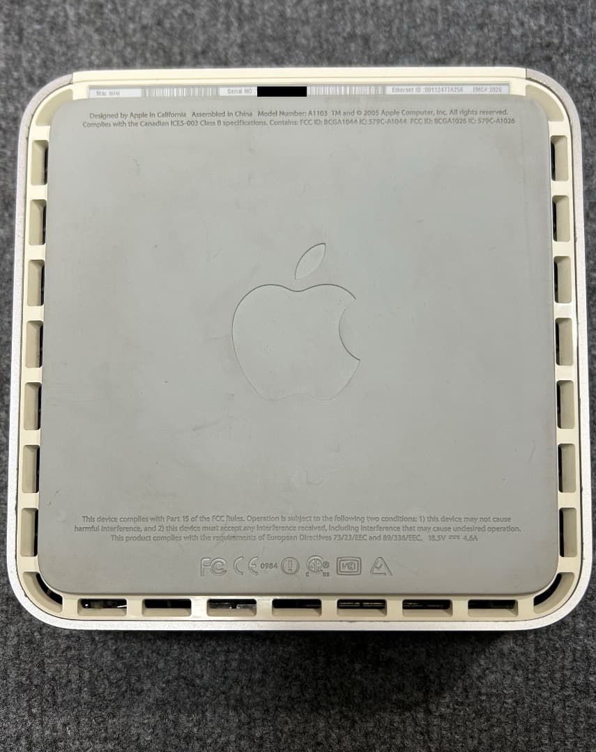 Macデスクトップ Mac mini 2005 G4 1.42Ghz 1Gb OS9 AirMac