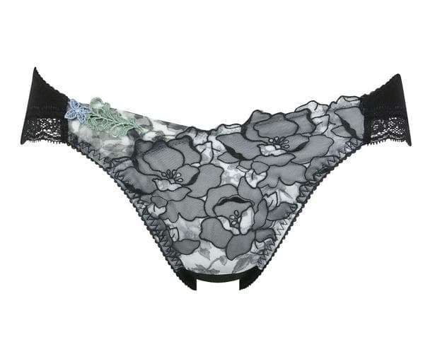 ワコール ルジェ ブラジャーD70 & ショーツM　黒白花柄