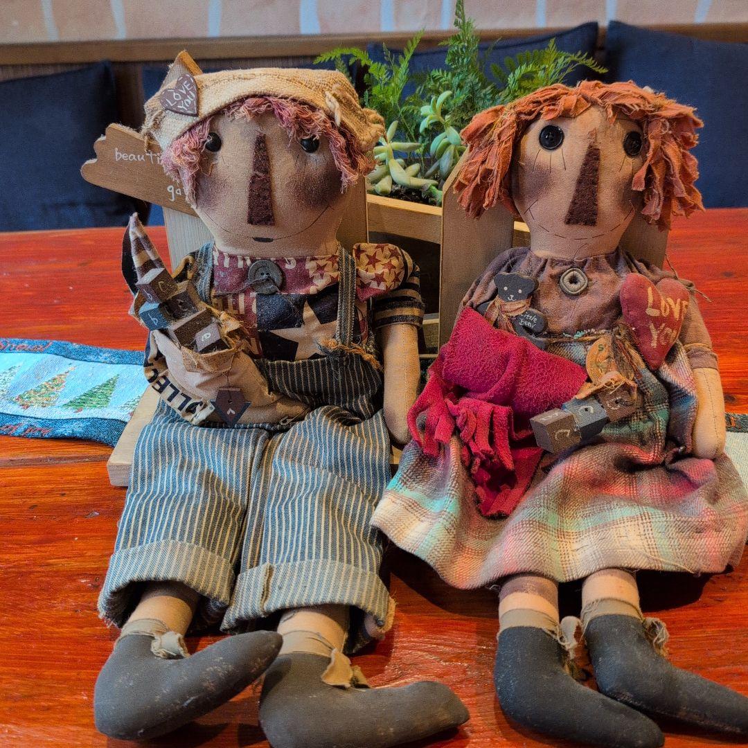 カントリードール、アン＆アンディ　作家さんのハンドメイド