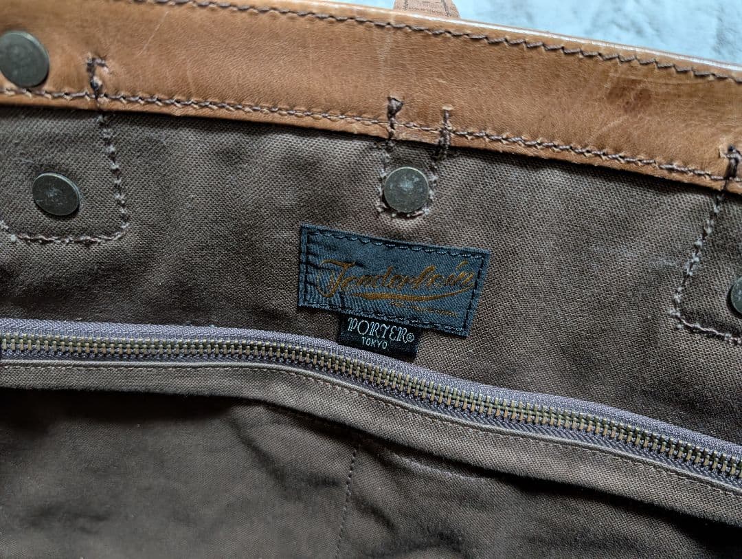 TENDERLOIN×PORTER T-TOTE カウレザー ブラウン