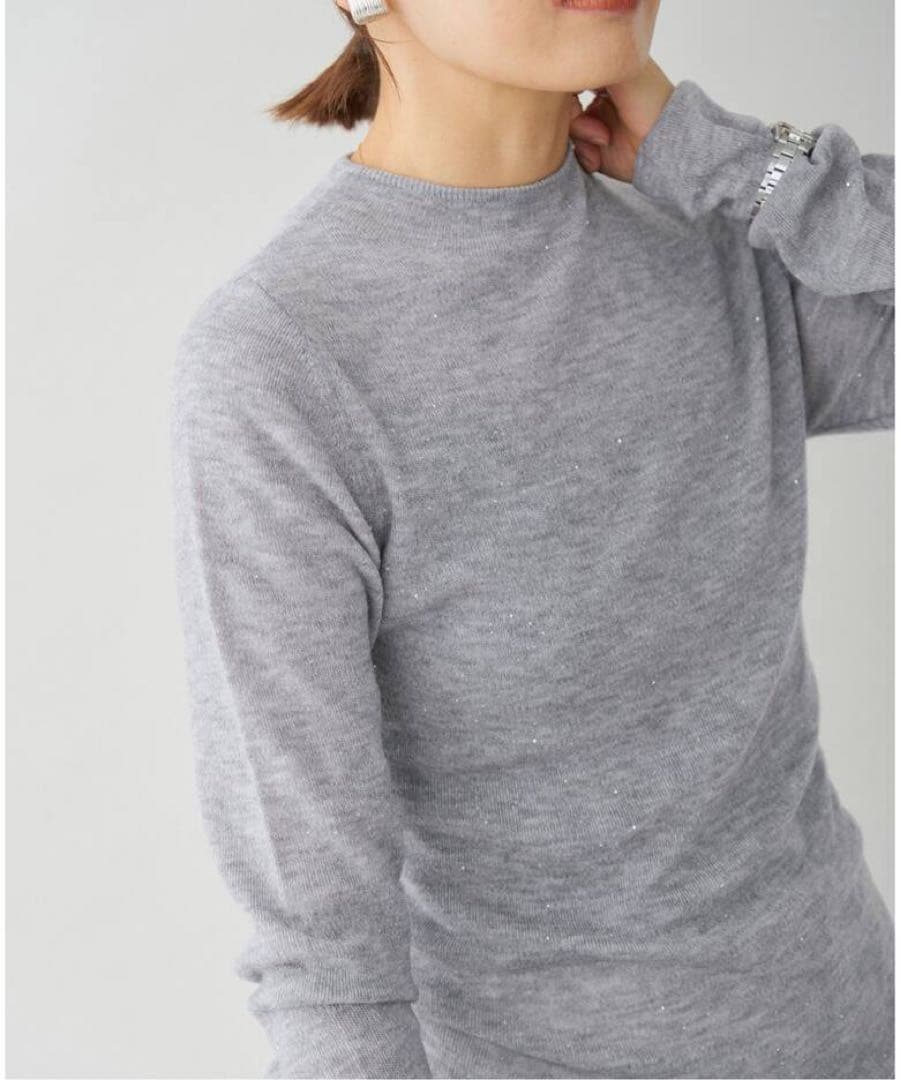 【タグ付き】 イエナ マイクロスパングル スイビウールニット