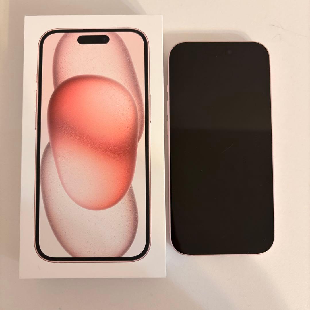 Apple iPhone 15 ピンク 本体と充電ケーブル