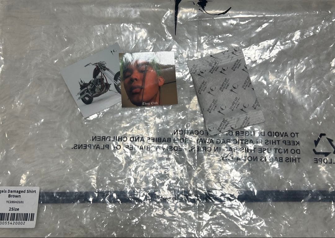 Thug Club Angels Damaged Shirt チェック　シャツ