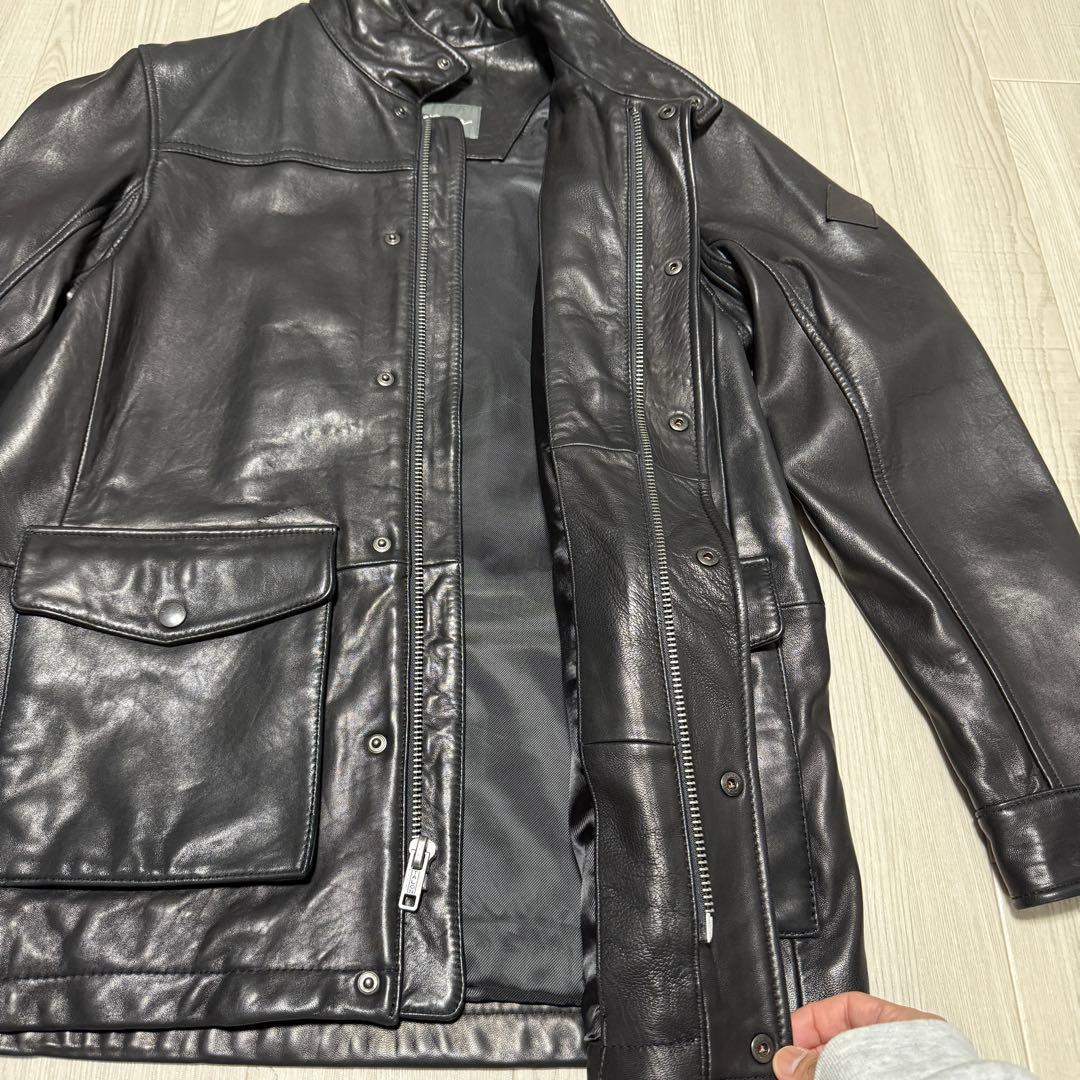 EDDIE BAUER 00's ラムレザー レザーハーフコート