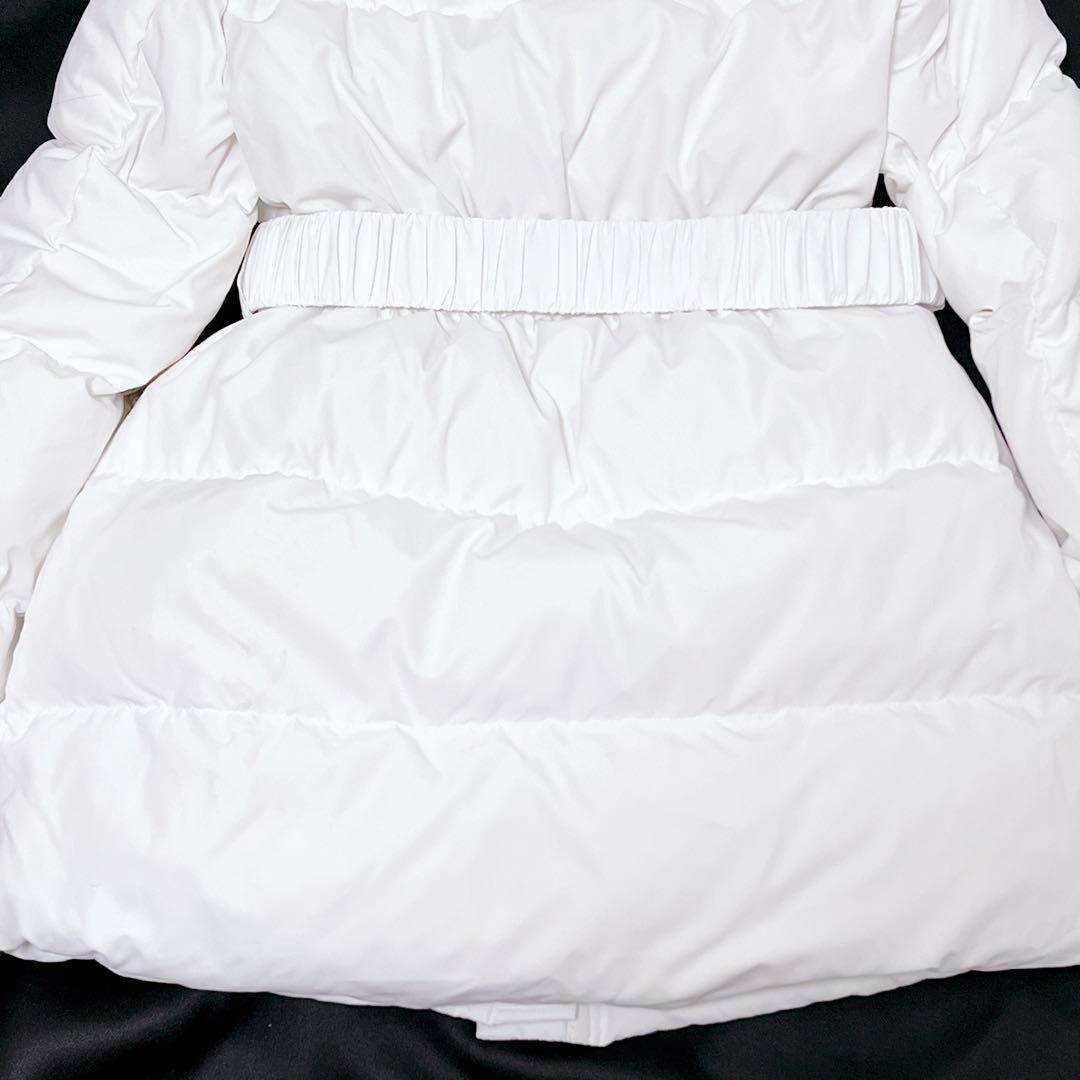 【タグ付き】rienda ホワイト ダウンコート Sサイズ ゴムベルト リブ
