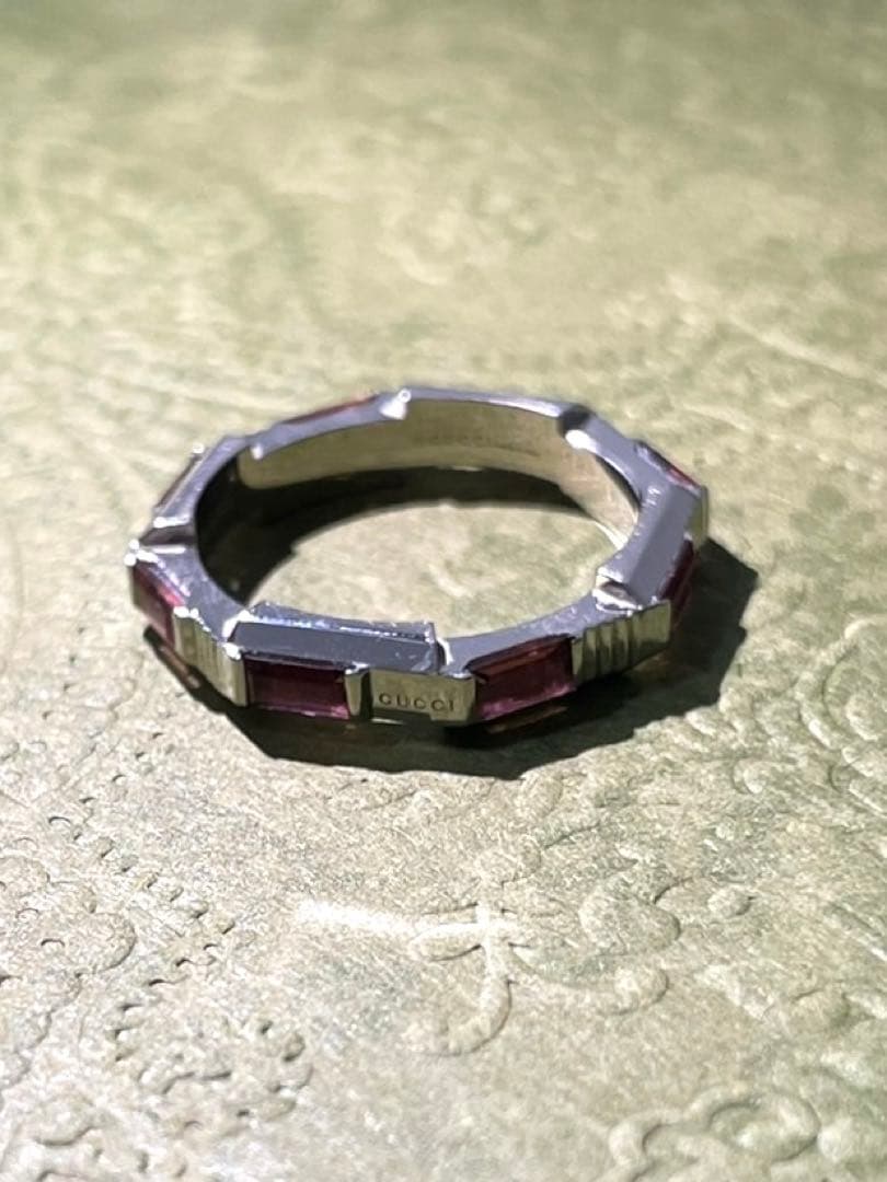 グッチ トルマリン リンク トゥラブリング ダイヤモンドK18ホワイトゴールド