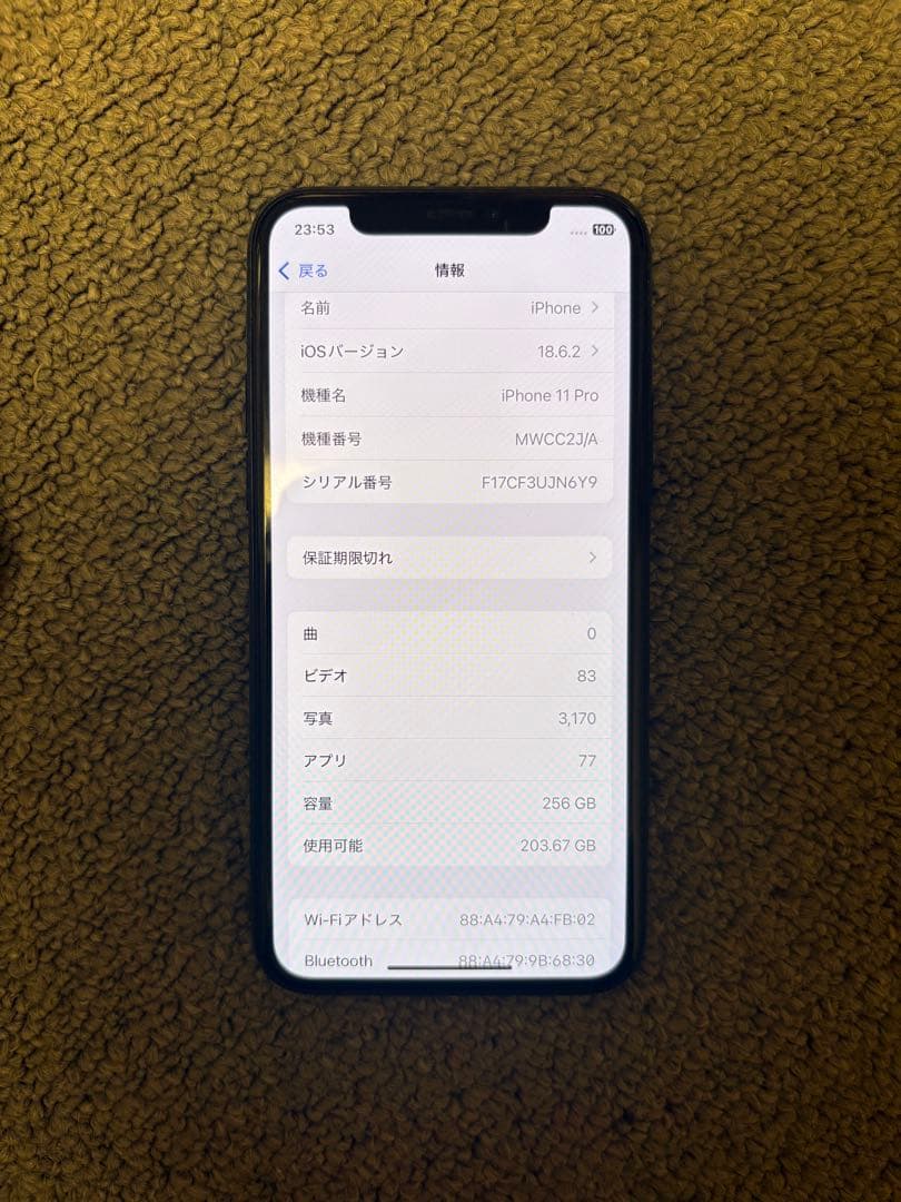 iPhone11Pro 256GB 完全ジャンク