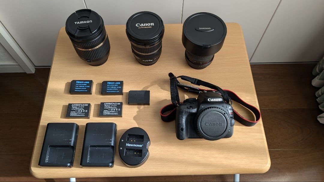 canon eos kiss x7 + レンズ3本（ 標準レンズ、広角レンズ）