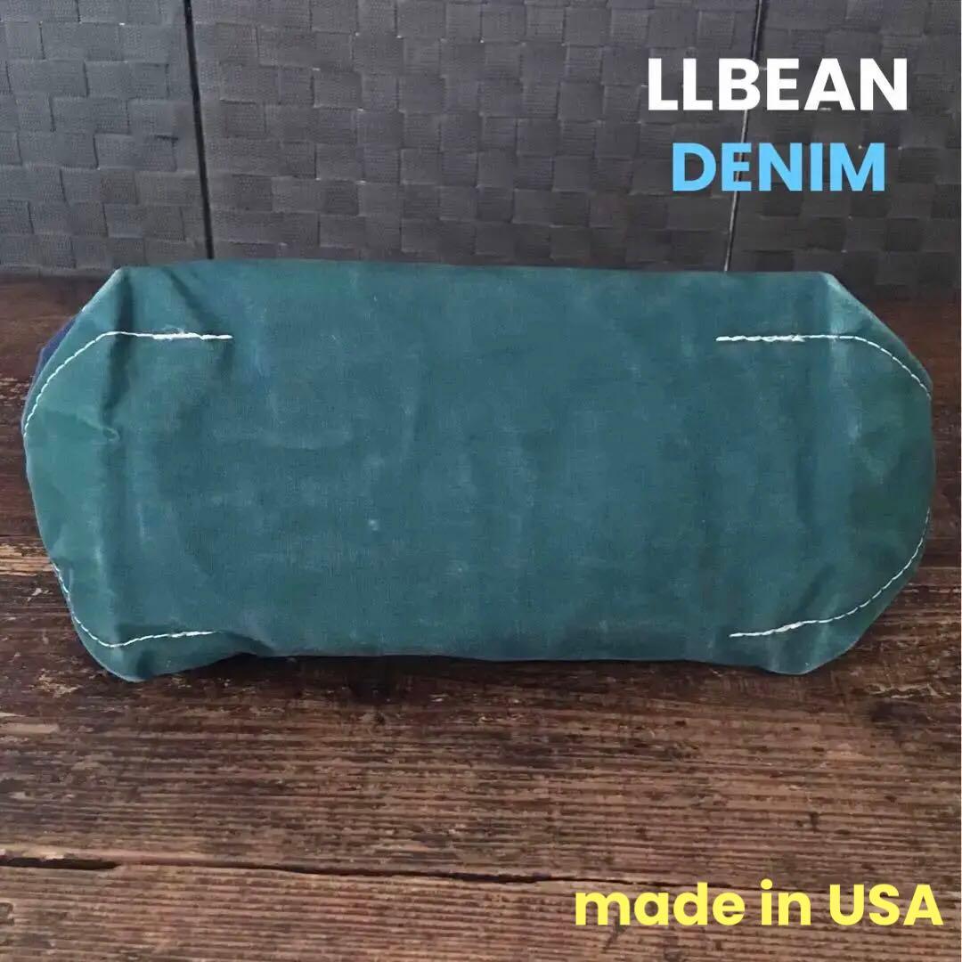 超珍品／LLBEAN／デニム／トート／NAVY／GREEN／80s／希少／旧タグ
