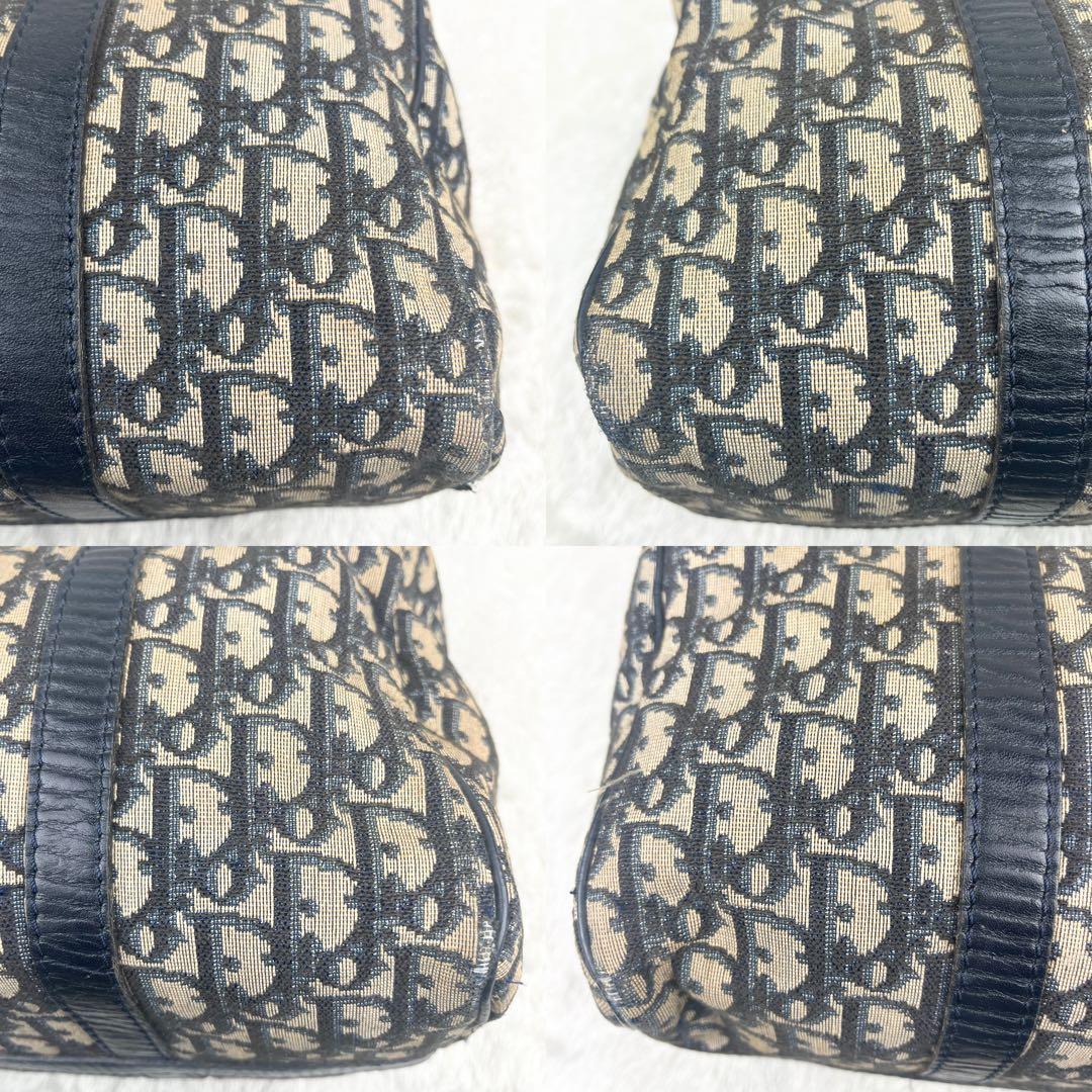 【美品】クリスチャンディオール トロッター ボストンバッグ ネイビー