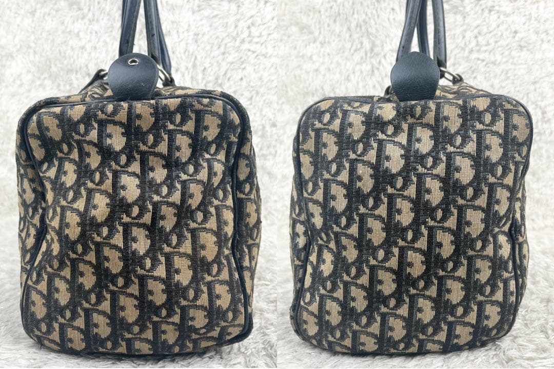 【美品】クリスチャンディオール トロッター ボストンバッグ ネイビー