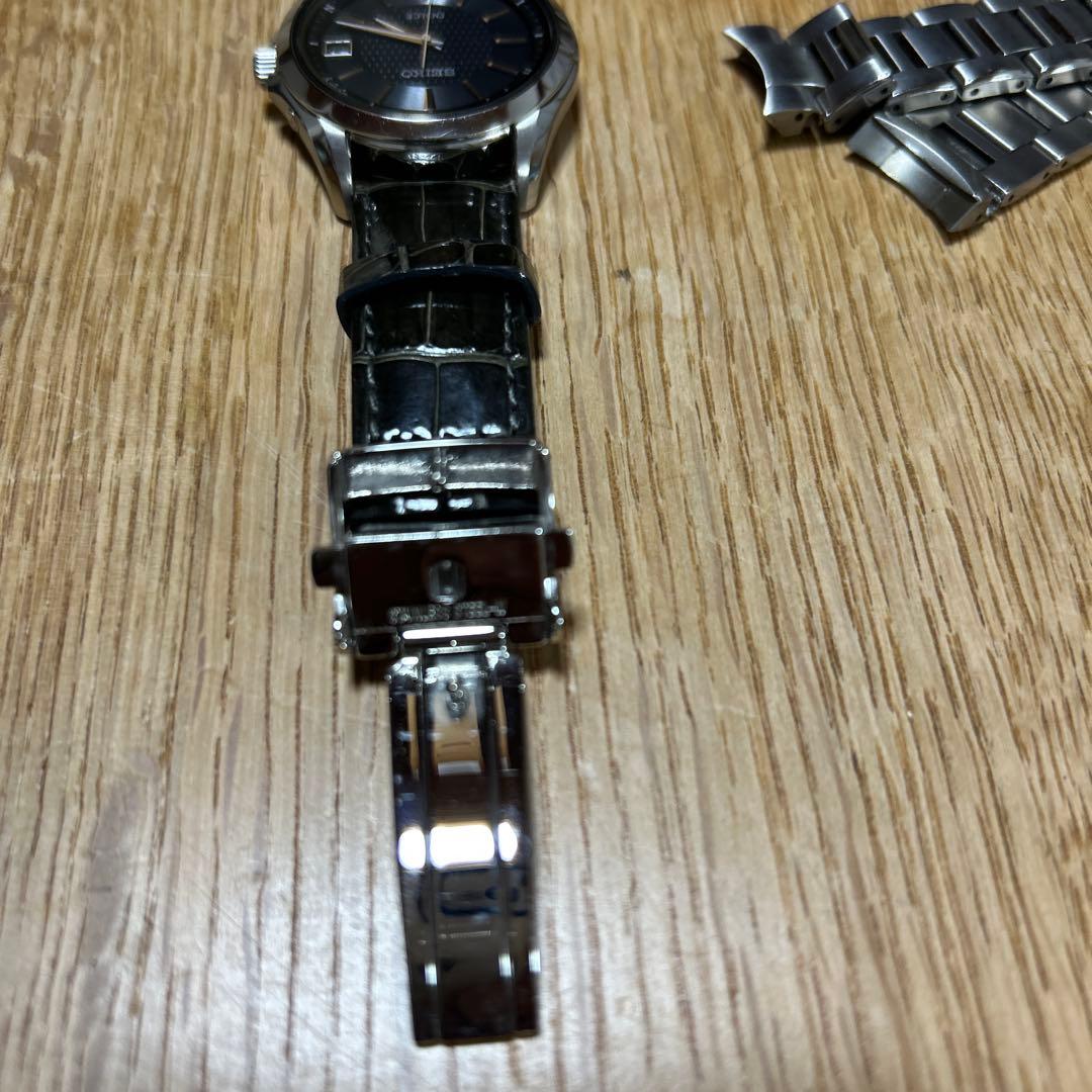 SEIKO DOLCE チタン電波ソーラー　クロコダイル　Dバックルベルト