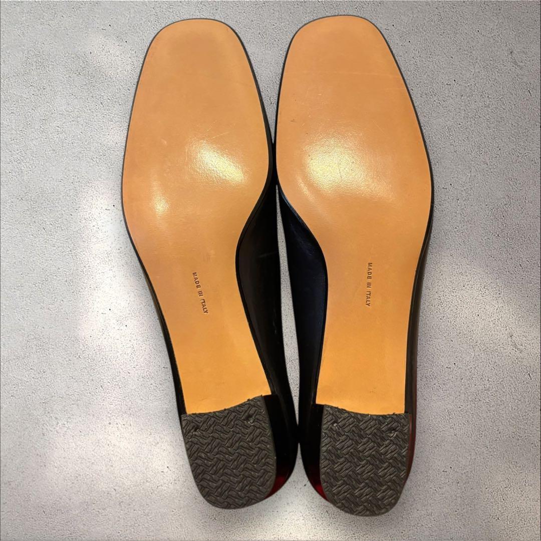 未使用✨BABY フェラガモ ブラック　レザー　ヴァラ　 リボン　パンプス