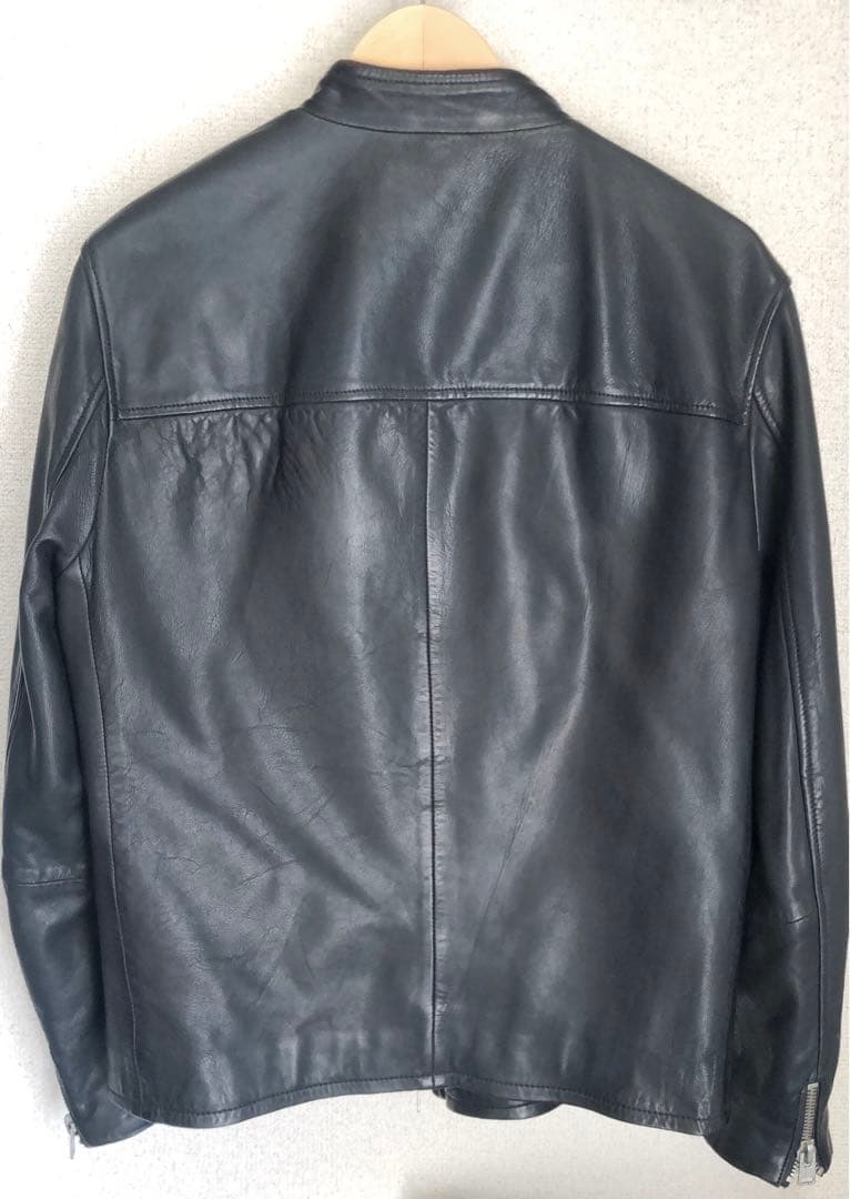 オールセインツ　ALL SAINTS 羊革　レザーシングルライダースジャケット